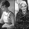 Melster Ramey Sluss Mullins is pictured in the photo on the left at the age of 16 in her wedding dress which she made.  Melster is pictured on the right at the age of 84.  She was a long-time member of the Cumberland Church of the Brethren.  (Both photos were taken from the February 8, 1984, issue of The Cumberland Times newspaper.)