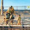 Local firefighters climb the steps Sept. 11 to honor those who lost their lives on Sept. 11, 2001.  CLINTWOOD FIRE DEPARTMENT PHOTO
