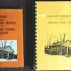 The original book, School and History of Dickenson County, Virginia, is pictured on the left.  The reproduced copy of the book is on the right.