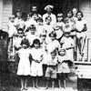Deaconess Margaret Binns is pictured (back row, center) with a group of children at the old St. Stephens Church in Nora, Va., about 1930. The photo was found in the book MPP School & Community History.