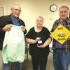 Pictured are our October door prize winners, with the prizes given out during our October meeting: Willard Owens won a hoodie, Mildred Tackett won a quart of local honey and Danny Edwards won a decorative sign.