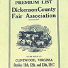 The cover of the 1917 Dickenson County Fair booklet.