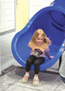 Harper Deel was among about 25 new pre-kindergarten students who toured Ridgeview Elementary May 3 and liked the hallway slide the best.  PROVIDED BY COUNTY SCHOOLS